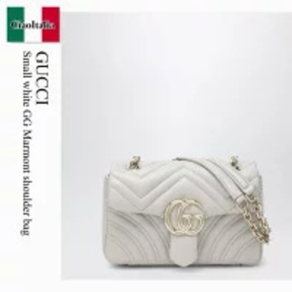 Gucci Bag Handbag White GG Marmont Shoulder Pouch